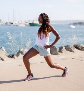 runner stretching