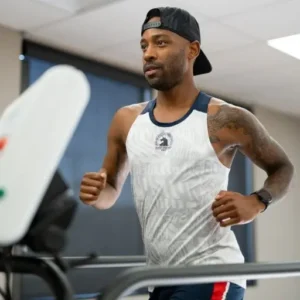 Man Runner on Treadmill