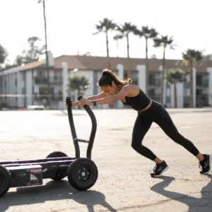 Runner Pushing Cart